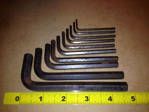 LOT OF 10 Different HOLO KROME 3/8&#034;-3/32&#034;  ALLEN WRENCHES, MADE IN USA