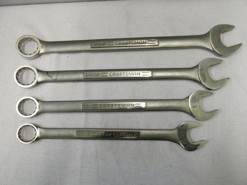 Craftsman Lot Of 4 Wrenches 44704 44705 44706 44707 15/16, 1, 1 1/8, 1 1/16&#034; USA