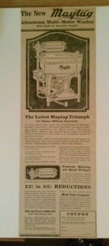 MAYTAG FRUIT JAR HIT AND MISS ENGINE MOTOR ORIGINAL ADVERTISEMENT FROM 1921