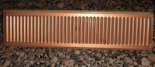 5&#034; x 20&#034; solidcopper beer drip tray with drain  kegerator  draft beer for sale