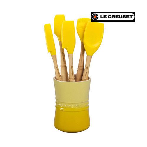 Le creuset revolution 6 piece utensil set soleil for sale
