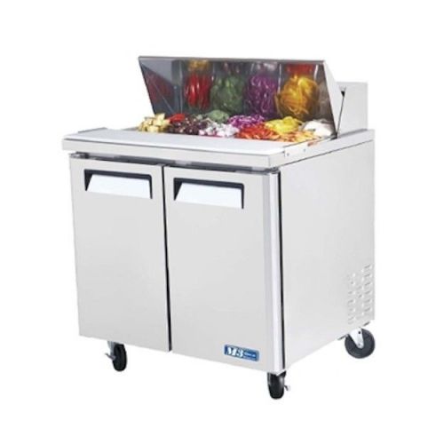 New turbo air 36&#034; m3 series stainless steel sandwich &amp; salad prep! 2 doors! for sale