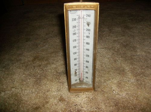 Weksler instruments - self-indicating thermometer 30-240 deg. fahrenheit brass for sale