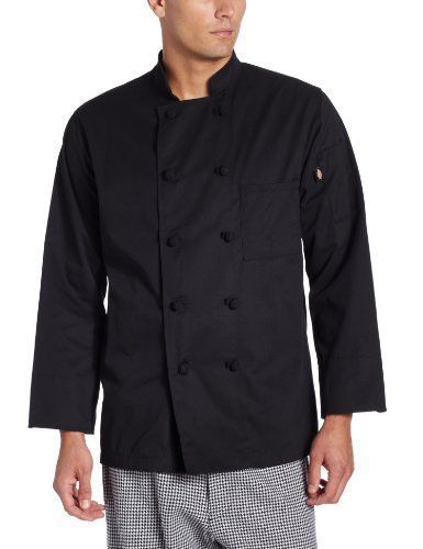 Dickies Men&#039;s Classic Chef Coat BIB KITCHEN PROFESSIONAL Black Size XXXXXL