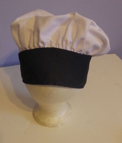 KNG International Authentic White/Black Chef&#039;s Hat Halloween Dress Up