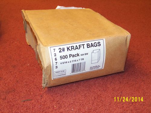 #2 Kraft bags 500 count #30# BW