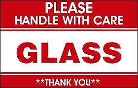GLASS LABELS FRAGILE LABELS HANDEL WITH CARE GLASS LABEL FRAGILE STICKERS
