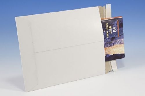 Original STAYFLATS PLUS Mailers (White) 100/case Rigid NO-BEND 13 x 18 Self Seal