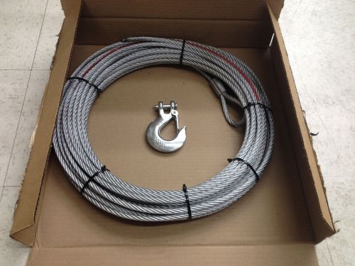 3/8&#034; x 65 ft Wire Rope Winch Cable with Clevis Hook