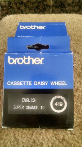 Cassette Daisy Wheel for Brother Typewriters #419 ENGLISH SUPER GRANDE 10