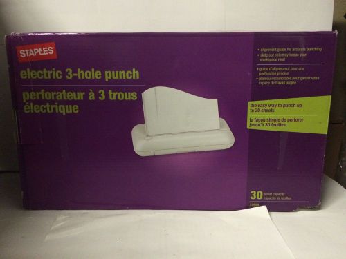 Staples Electric 3-Hole Punch, 30 Sheet Capacity