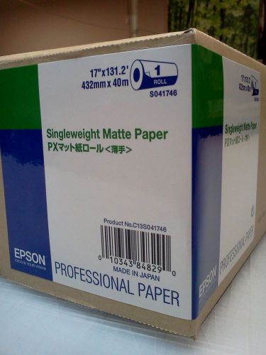 Epson Singleweight Matte Paper 17&#034; x 131.2&#039;