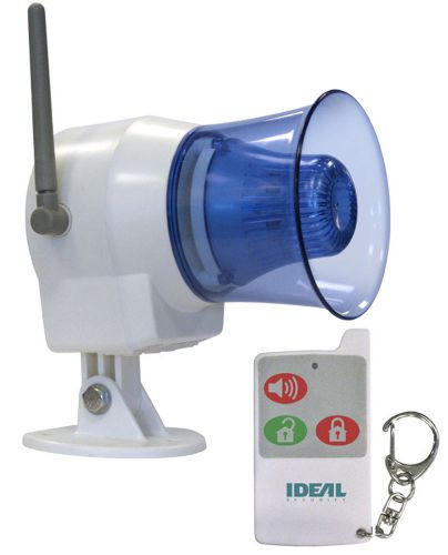 Ideal Security Wireless Indoor / Outdoor Siren Alarm with Remote Control
