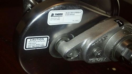 Thern m4312pbss-k hand winch, spur gear, w/brake, 2000 lb. for sale