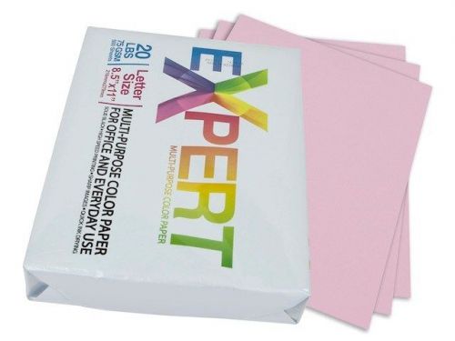 8.5&#034; x 11&#034; Pink Colored Copy Paper, 75 GSM, 20-Lbs Ream of 500-Sheets