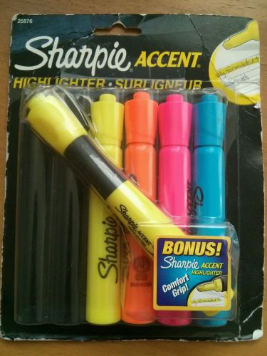 Sharpie tank 5 count neon multi color (yellow orange pink blue) highlighters