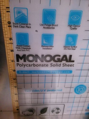 POLYGAL/MONOGAL BULLET-PROOF UV PROTECTION CLEAR POLYCARBONATE SHEET 2 PIECES