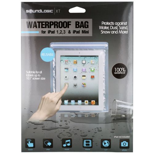 SoundLogic Universal Waterproof Bag Case for iPad/iPad Mini and Tablets - Clear