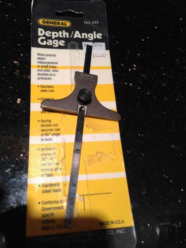 GENERAL TOOL CO, NO. 444, 6&#034; DEPTH / ANGLE GAGE - 32nd&#039;s &amp; 64th&#039;s GRADUATION