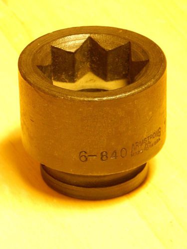 Armstrong 6-840 3/4 drive 8 point 1-1/4 inch standard impact socket new