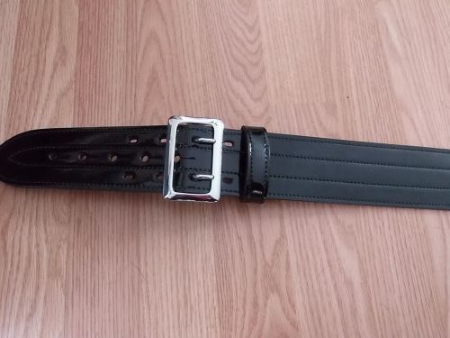 Black Leather Velcro Duty Belt 36Inch
