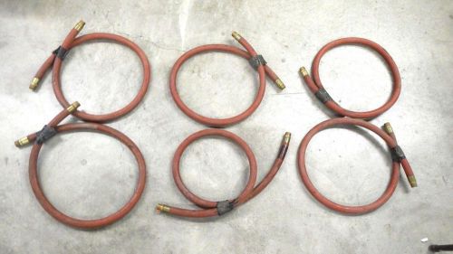 6 X Genuine RED Goodall L15 3/4&#034; 300PSI air service line 5 Foot extensions