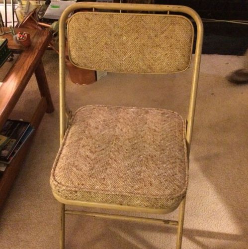 Deluxe Fabric Padded Folding Chair - Tan