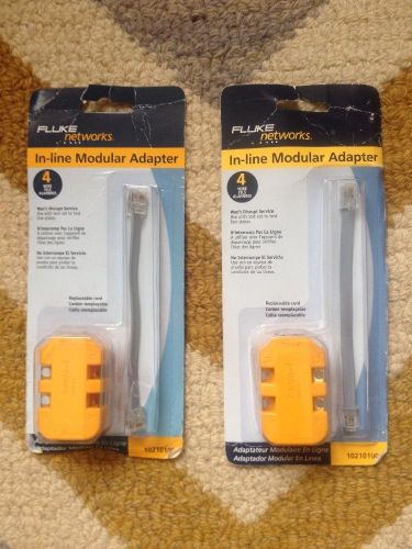 Fluke Networks In-line Modular Adapter, 4 Wire. Lot Of 2