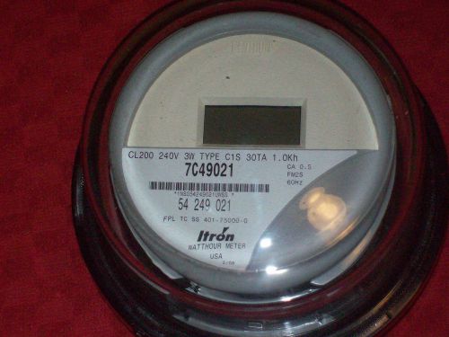 Itron watthour meter (kwh) c1s centron cl200, 240 volts, fm2s, 200amps*free ship for sale
