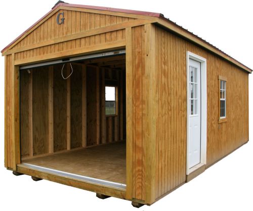 12x24 graceland portable garage wood storage building barn shed rent-to-own for sale