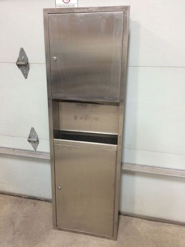 Stainless Steel recessed towel dispenser receptacle