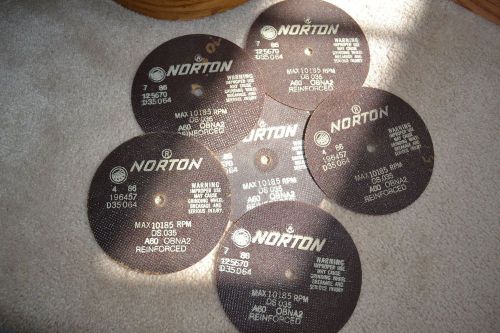 Norton A60-OBNA2 Reinforced Cut-Off Wheel 6&#034; Dia QTY=6
