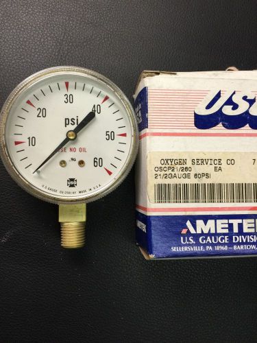 New Ametek USG 60 PSI 2&#034; Pressure Gauge 1/4&#034; NPT Free Shipping USA!!