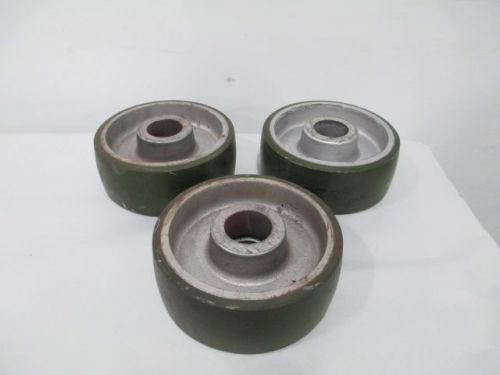 LOT 3 A008500 2X7-3/4X3IN GREEN IRON CASTER WHEELS D258278