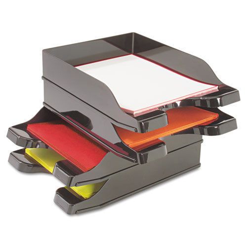 Deflect-o docutray multi-directional stacking tray set, two tier, polystyrene, b for sale