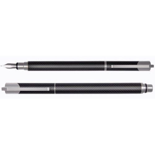 Tombow zoom 101 carbon fiber fountain pen, medium point nib, black ink tom-58056 for sale