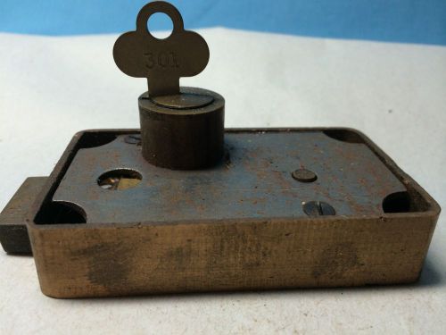Safety Deposit Box Lock LH Bronze Case Single Nose Requires 2 keys