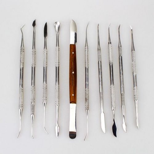 NEW Dental Lab Stainless Steel Kit Wax Carving Tool Set
