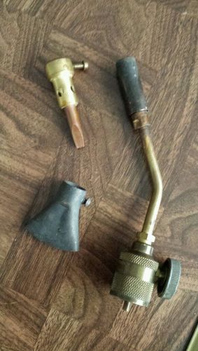 BernzOmatic PROPANE TORCH SET, USA - TORCH HEAD, SOLDERING TIP and FLARE - USED
