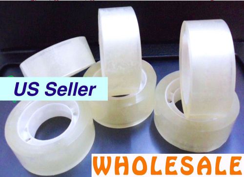 90 Rolls of Crystal Clear Transparent Tape Dispense Refills 3/4 Free Shipping