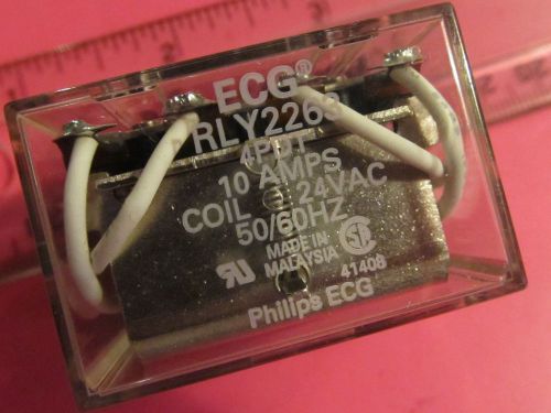 Philips ECG,RLY2263,4 PDT,10Amps Coil 24VAC,(1442W1)50/60Hz,14 Pins,1 PC