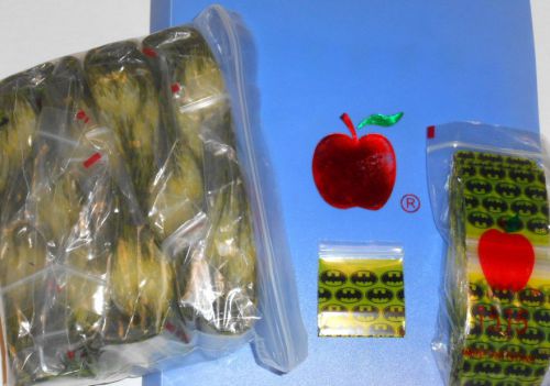 apple brand baggies zippitz bags 1.5&#034;x1.5&#034; 1515 size batman1000ct  Sick Price!