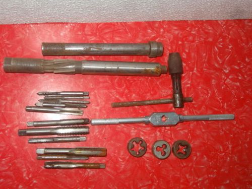 LOT OF Used TAP AND DIE vtg. Rusty Metal Tools non working condition Recycle