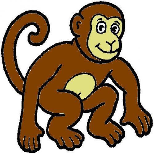 30 Custom Simple Brown Monkey Personalized Address Labels