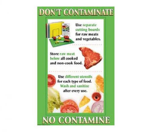Poster, 11&#034; w x 17&#034; h, &#034;don&#039;t contaminate&#034;, laminated for sale
