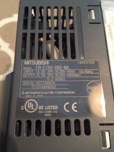 MITSUBISHI VARIABLE FREQUENCY AC DRIVE FR-E740-060-NA GOOD TAKEOUT