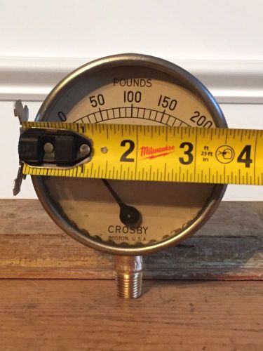 Beautiful crosby pressure gauge, vintage, brass, antique, steam punk !! for sale