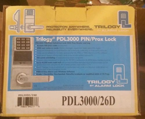 Alarm lock trilogy pdl3000 26d push botton lock with prox for sale