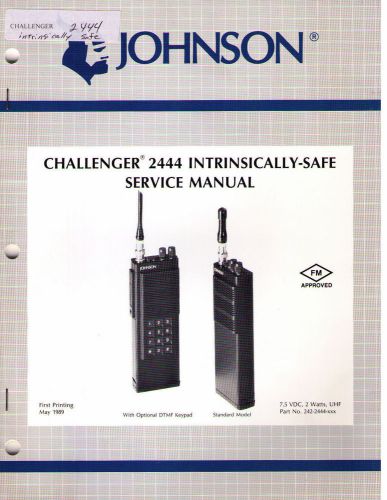 Johnson Service Manual CHALLENGER 2444 INTRINSICALLYSAF
