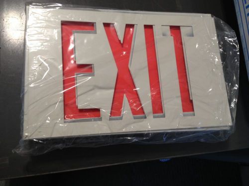 Emergi-Lite Exit Sign -LWX14R One or two sided. red lettering. White frame